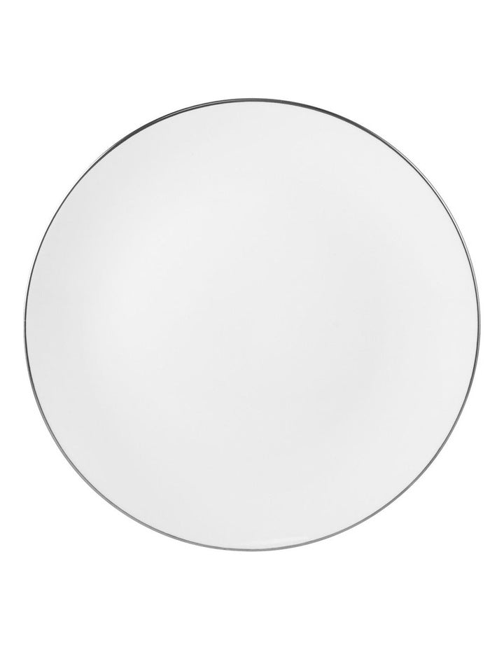White Platinum Coupe Entree Plate 23cm in Platinum