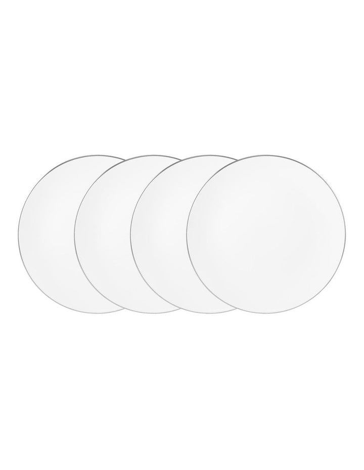 White Platinum Coupe Entree Plate 23cm in Platinum