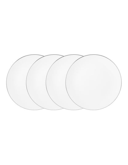 White Platinum Coupe Entree Plate 23cm in Platinum