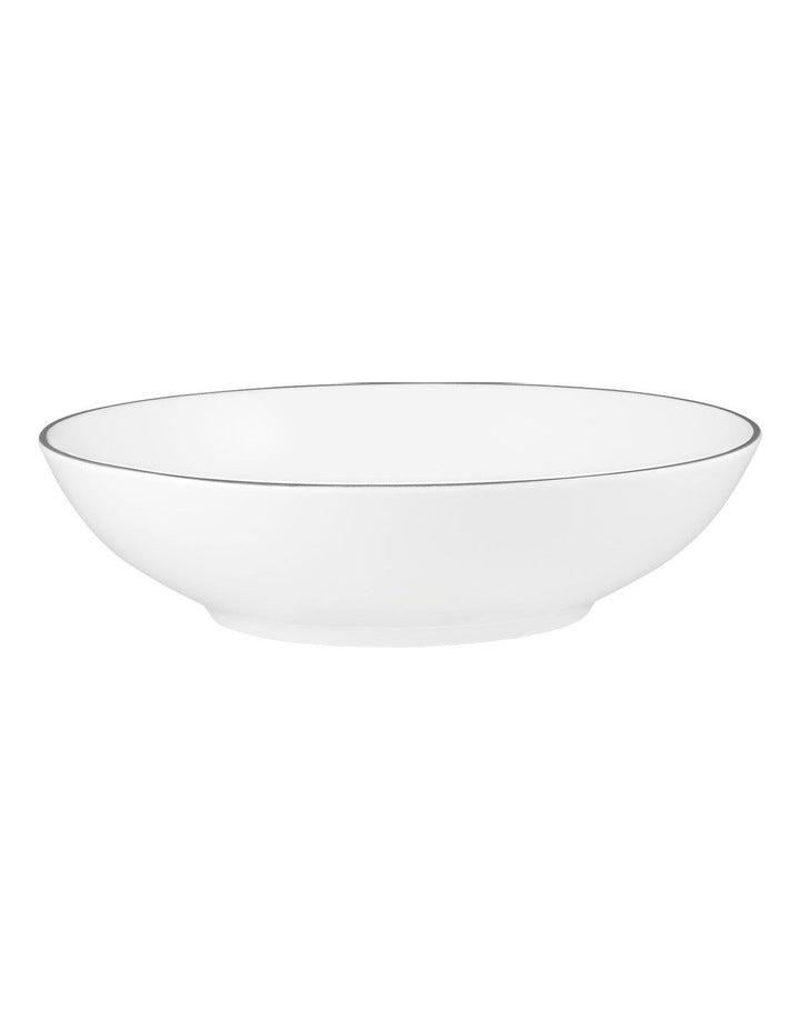 White Platinum Coupe Bowl Shallow 18.5cm in Platinum