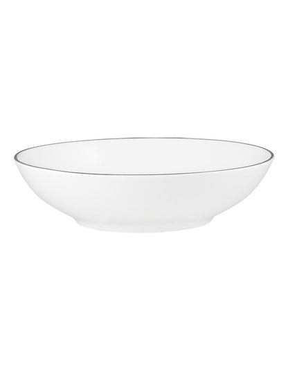 White Platinum Coupe Bowl Shallow 18.5cm in Platinum