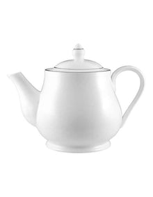 White Platinum Teapot 1L Gift Boxed in Platinum