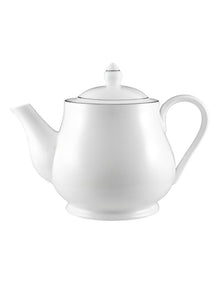 White Platinum Teapot 1L Gift Boxed in Platinum