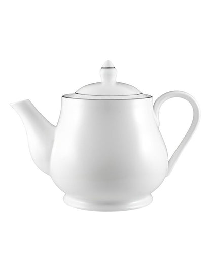 White Platinum Teapot 1L Gift Boxed in Platinum