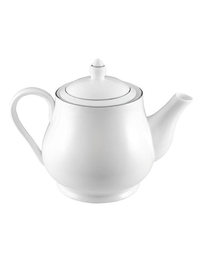 White Platinum Teapot 1L Gift Boxed in Platinum