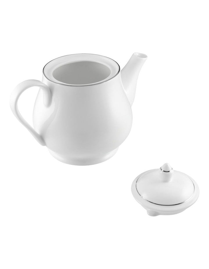 White Platinum Teapot 1L Gift Boxed in Platinum