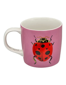 Pete Cromer Garden Party Mug 370ml Ladybird Gift Boxed in Pink