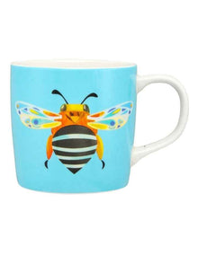 Pete Cromer Garden Party Mug 370ml Blue Banded Bee Gift Boxed in Blue