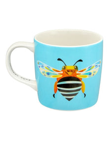 Pete Cromer Garden Party Mug 370ml Blue Banded Bee Gift Boxed in Blue