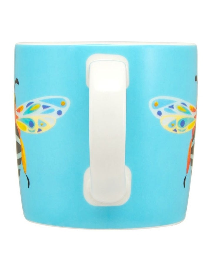 Pete Cromer Garden Party Mug 370ml Blue Banded Bee Gift Boxed in Blue