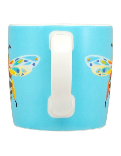 Pete Cromer Garden Party Mug 370ml Blue Banded Bee Gift Boxed in Blue