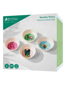 Pete Cromer Garden Party Melamine Bowls 5x15cm Set of 4 Assorted Gift Boxed