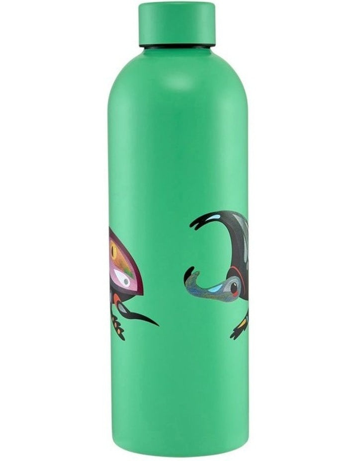 Pete Cromer Garden Party Double Wall Insulated Bottle 750ml Rhino Beetle Gift Boxed in Green