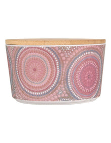 Lou Martin Uplift Melamine Bowl With Lid 12x7cm in Stone