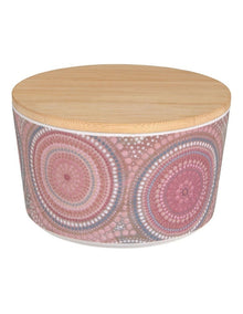 Lou Martin Uplift Melamine Bowl With Lid 12x7cm in Stone