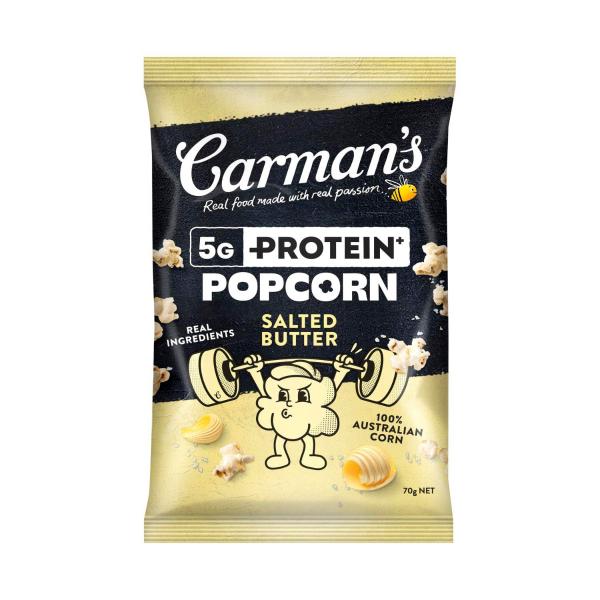 CARMAN'S PROTEIN POPCORN SALTED BUTTER:.:70 GRAM