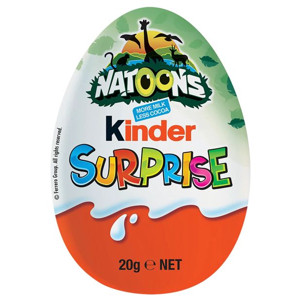 Kinder Surprise Milk Chocolate Egg White with Toy 20g