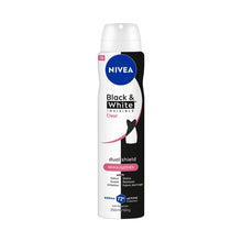 NIVEA BLACK & WHITE INVISIBLE CLEAR ANTIPERSPIRANT FEMALE AEROSOL DEODORANT  250ML
