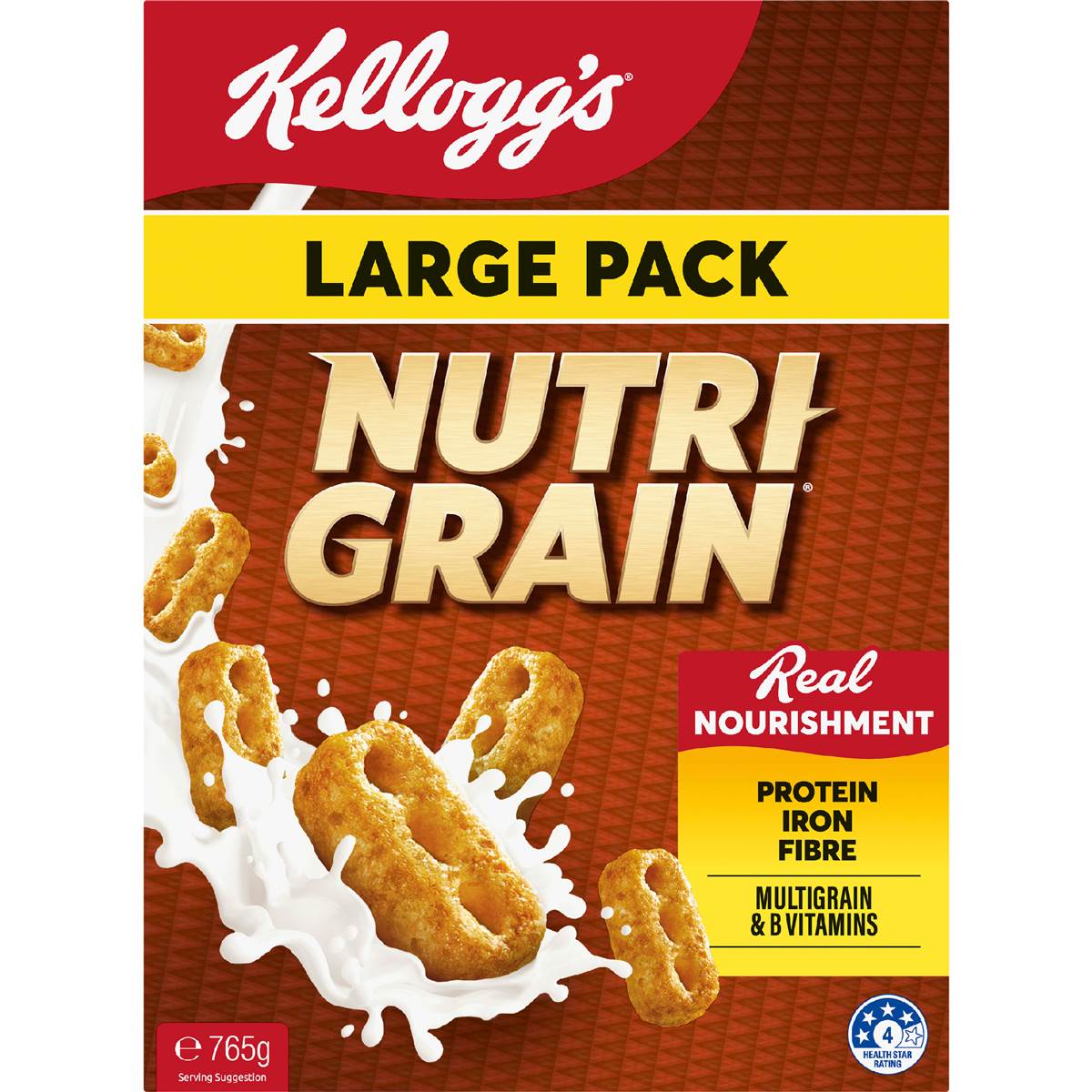 Kellogg's Nutri-Grain Protein Breakfast Cereal Large Pack 765g