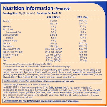 Weet-Bix Honey & Golden Oats 450g