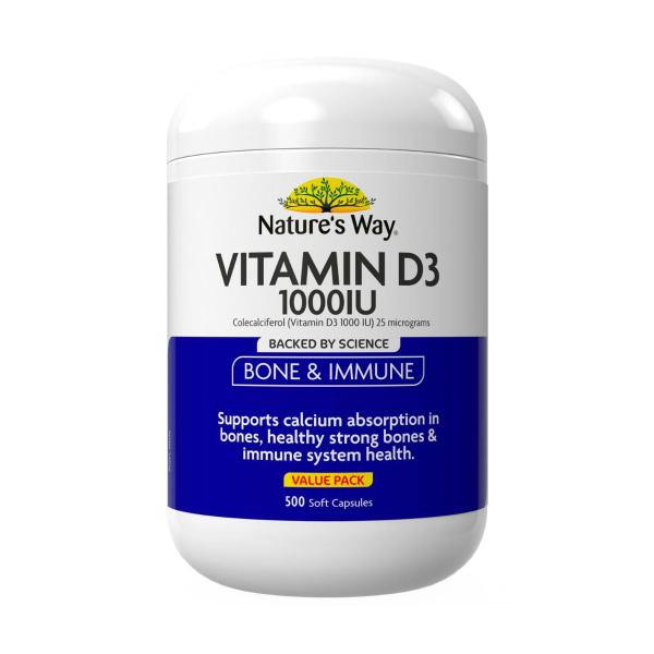 NATURE'S WAY VITAMIN D3 1000IU 500PK
