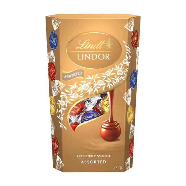 LINDT LINDOR ASSORTED CHOCOLATE CORNET 272G