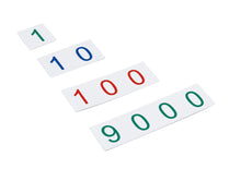 GAM Montessori Small Plastic Number Cards 1-9000 Math Games for Kids