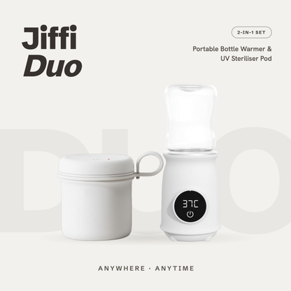 Jiffi DUO - Portable Warmer and Sterilising Pod - White (AVAILABLE)