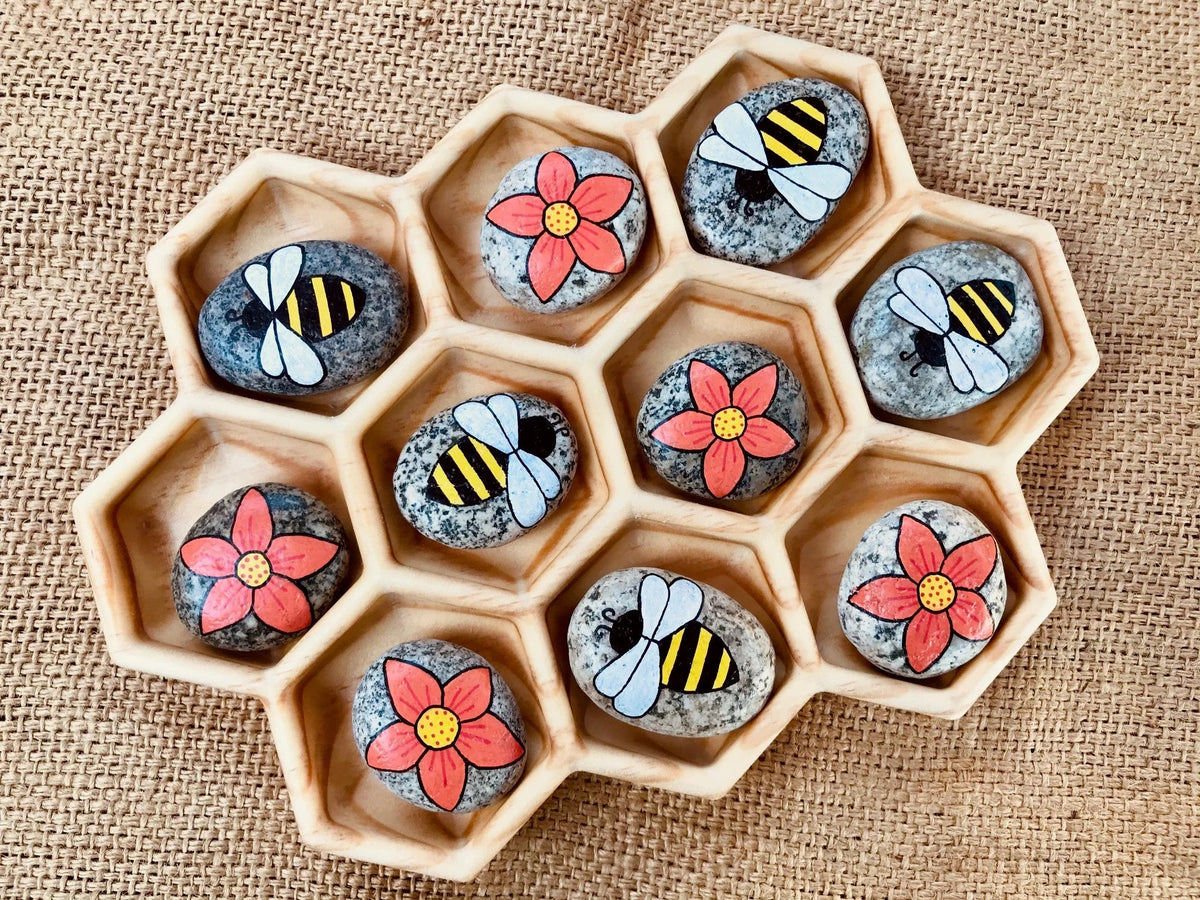 Beadiebug Large Wooden Trinket Tray Art and Craft for Kids 3yrs+