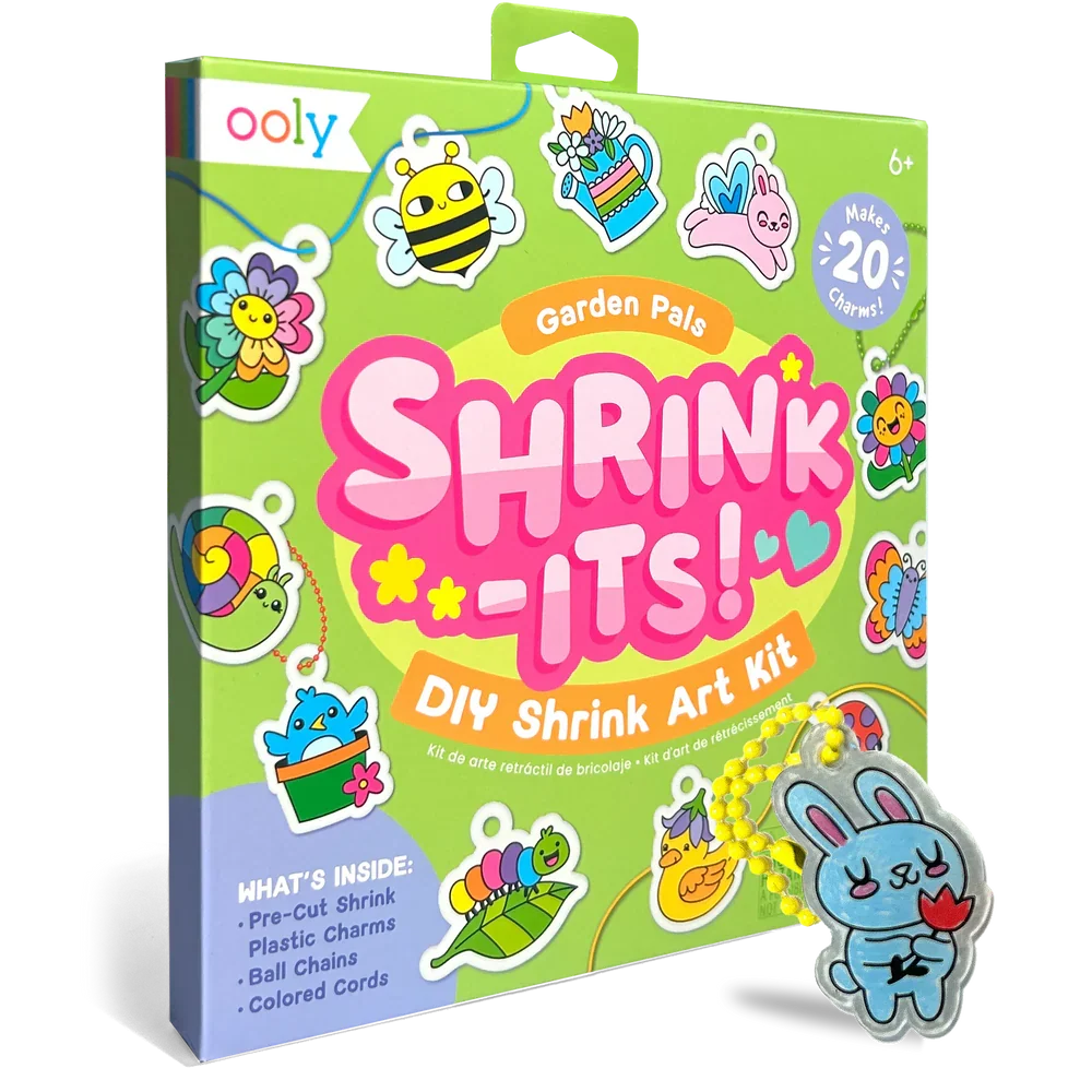 Ooly Shrink-Its Garden Pals DIY Shrink Art Kit Art and Craft for Kids Gift Idea for 6yrs+