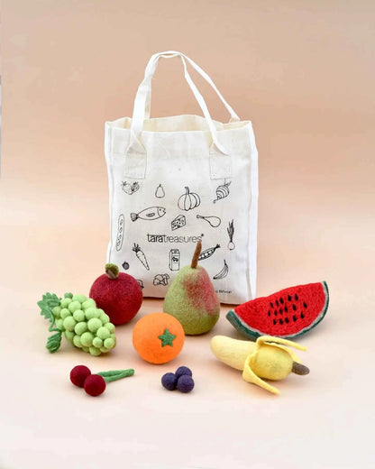Tara Treasures Felt Food Groups Fruits Pretend and Imaginative Play Kitchen Accessories 3yrs+