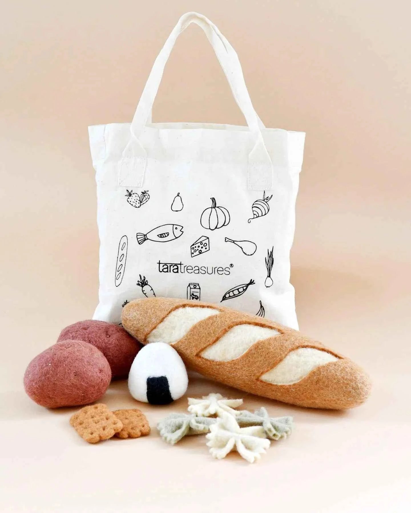 Tara Treasures Felt Food Groups Carbohydrates Pretend and Imaginative Play Kitchen Accessories Clearance 3yrs+