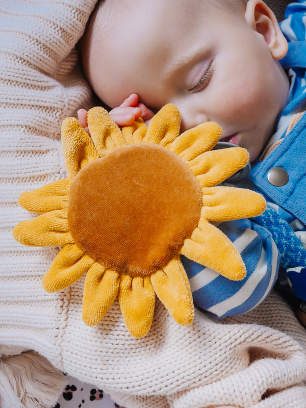 Tikiri Sunflower Scrunchie Baby Toys Baby Shower Gift Ideas Baby Toys 0m+