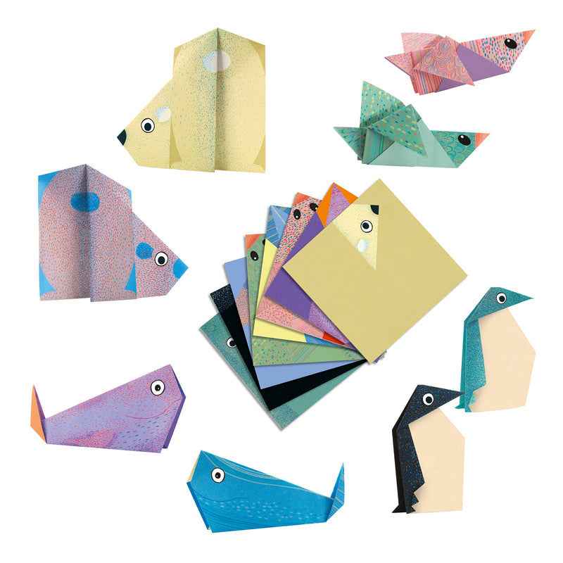 Polar Animals Origami Travel Toys by Djeco Stationary Art and craft for kids Best Seller 4yrs+