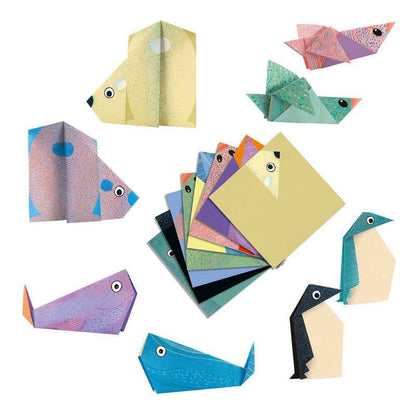 Polar Animals Origami Travel Toys by Djeco Stationary Art and craft for kids Best Seller 4yrs+