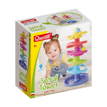 Quercetti Spiral Tower 9pcs Fine Motor Skills Toys for Toddlers Baby Toys 12m+
