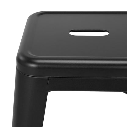 65cm Metal Bar Stool - Black
