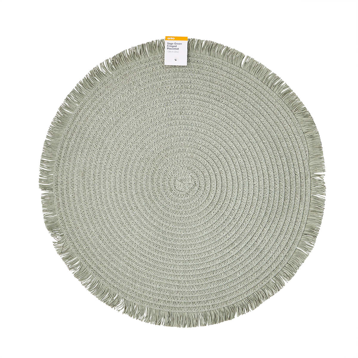 Sage Green Fringed Placemat