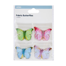 16 Piece Fabric Butterflies