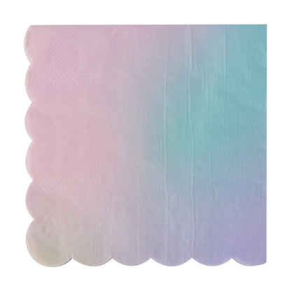 20 Pack Ombre Scalloped Paper Napkins