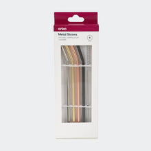 4 Pack Multi Colour Metal Straws