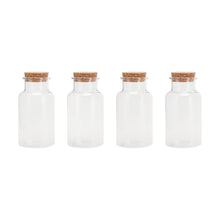 4 Pack Candy Jars with Cork Lids