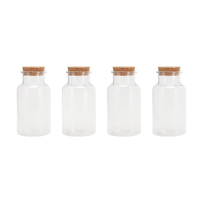 4 Pack Candy Jars with Cork Lids