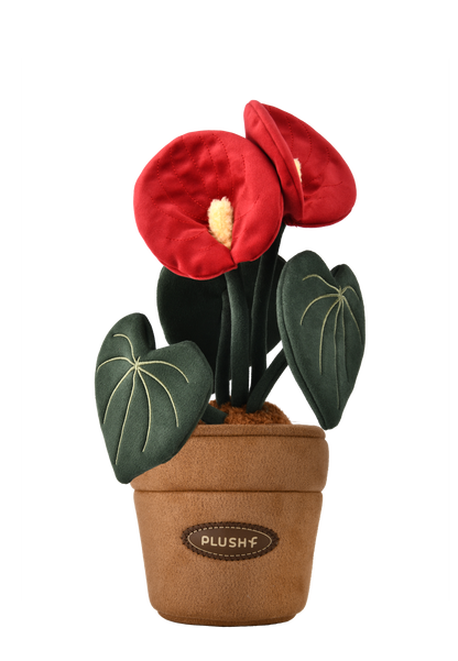 PlushWoods Anthurium Plant Plush With Pot 20cm