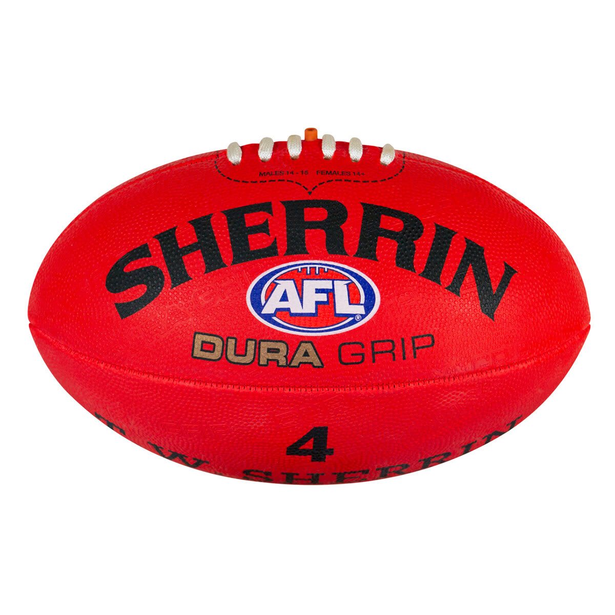 Sherrin AFL Dura Grip Football - Size 4, Red