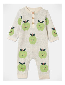 Billie Essential Knit Apple Coverall in Oat Marle