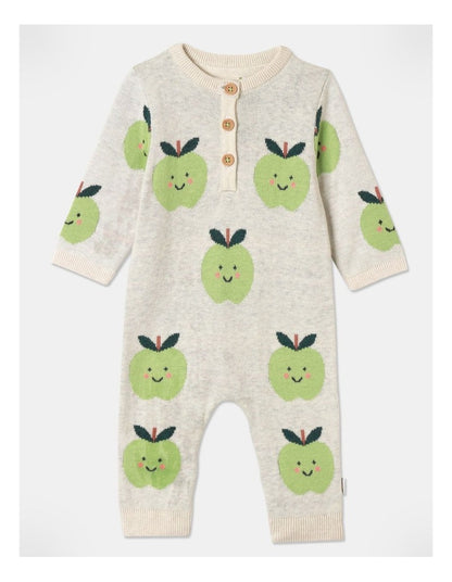 Billie Essential Knit Apple Coverall in Oat Marle