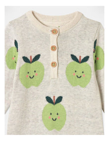Billie Essential Knit Apple Coverall in Oat Marle