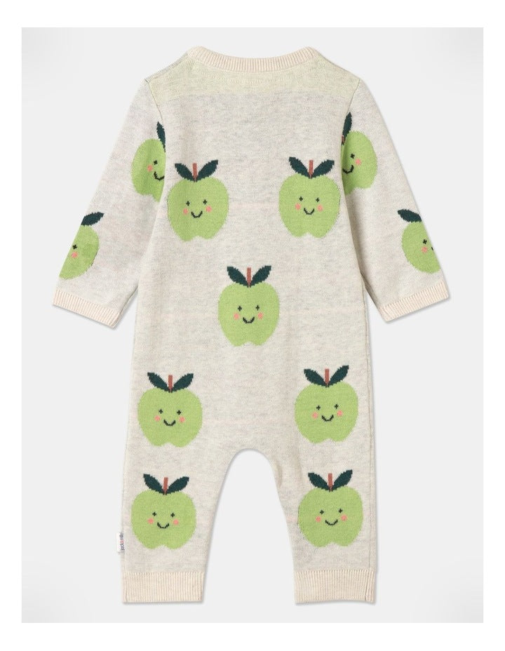 Billie Essential Knit Apple Coverall in Oat Marle