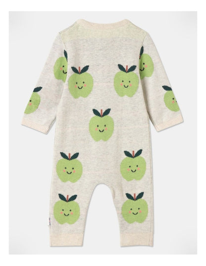Billie Essential Knit Apple Coverall in Oat Marle